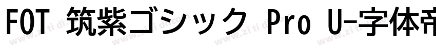 FOT 筑紫ゴシック Pro U字体转换